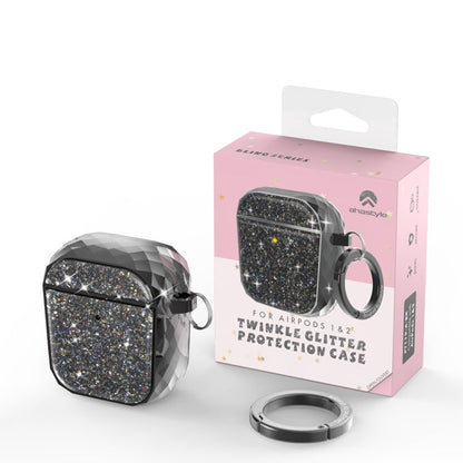 Pour AirPods 1 / 2 Étui de protection plaqué fendu pour écouteurs sans fil AhaStyle PT119 (or)