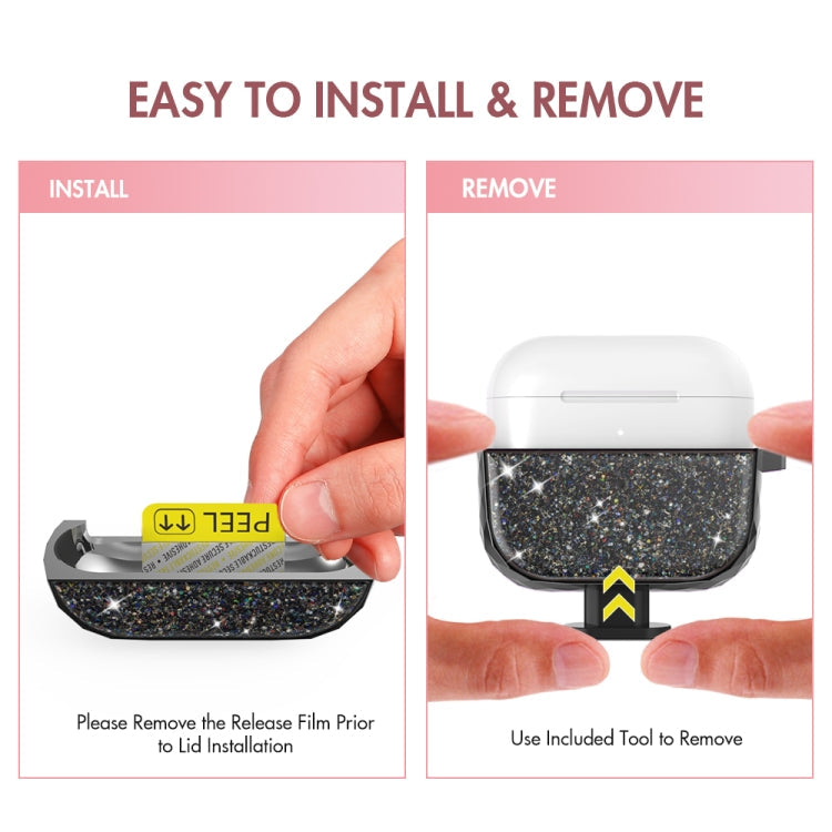 Pour les écouteurs sans fil AirPods Pro AhaStyle PT119 Étui de protection rigide séparé (Noir)