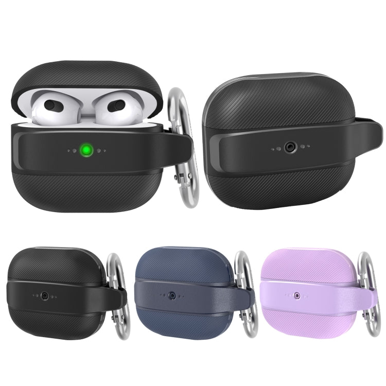 For AirPods 3 AhaStyle PT179 TPU+Silicone Split Protective Case(Black)