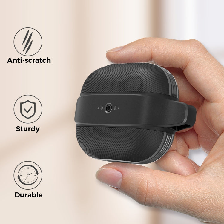 For AirPods 3 AhaStyle PT179 TPU+Silicone Split Protective Case(Black)