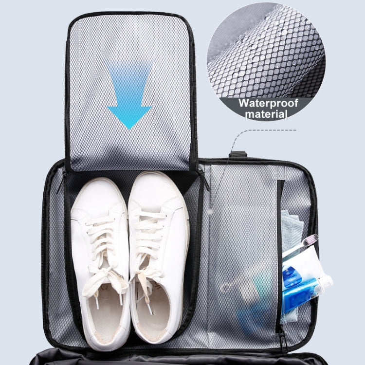 BANGE BG-3028 Sac à bandoulière pour hommes Compression sous vide Grande capacité Extension Sacs à dos de loisirs (Bleu)