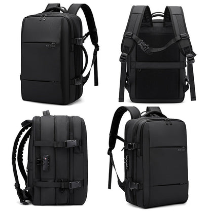 BANGE BG-3028 Sac à bandoulière pour hommes Compression sous vide Grande capacité Extension Sacs à dos de loisirs (Bleu)