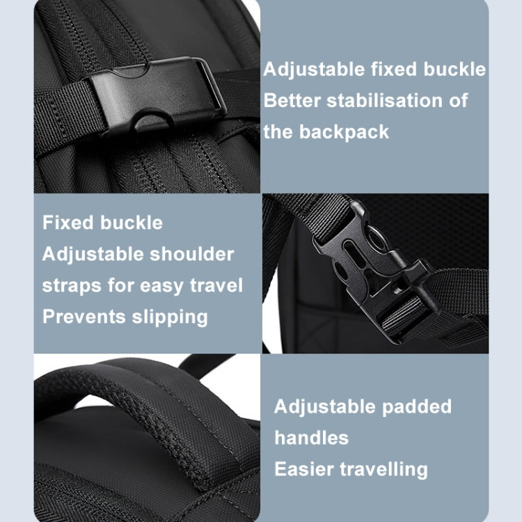 BANGE BG-3028 Sac à bandoulière pour hommes Compression sous vide Grande capacité Extension Sacs à dos de loisirs (Bleu)