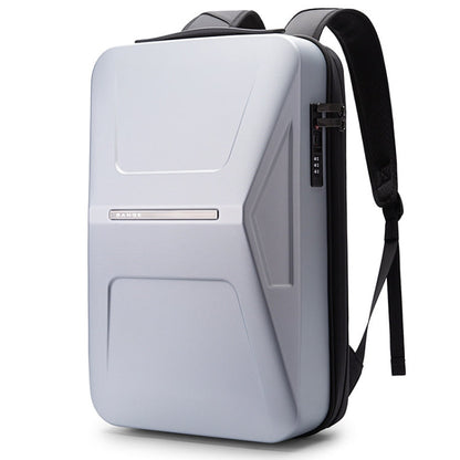 BANGE BG-3005 Hard Shell Men Backpack Laptop Personalised Shoulder Bag(Silver)