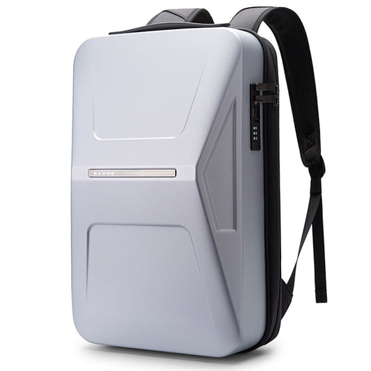 BANGE BG-3005 Hard Shell Men Backpack Laptop Personalised Shoulder Bag(Silver)