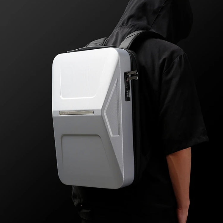 BANGE BG-3005 Hard Shell Men Backpack Laptop Personalised Shoulder Bag(Silver)