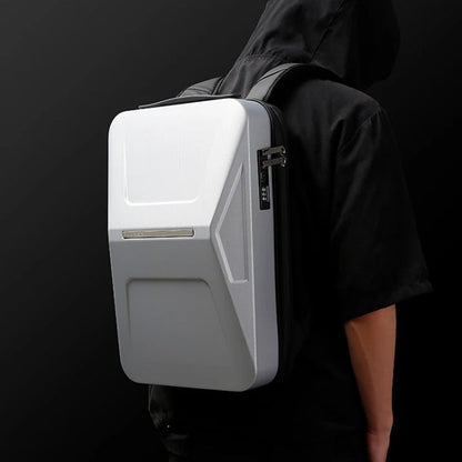 BANGE BG-3005 Hard Shell Men Backpack Laptop Personalised Shoulder Bag(Silver)