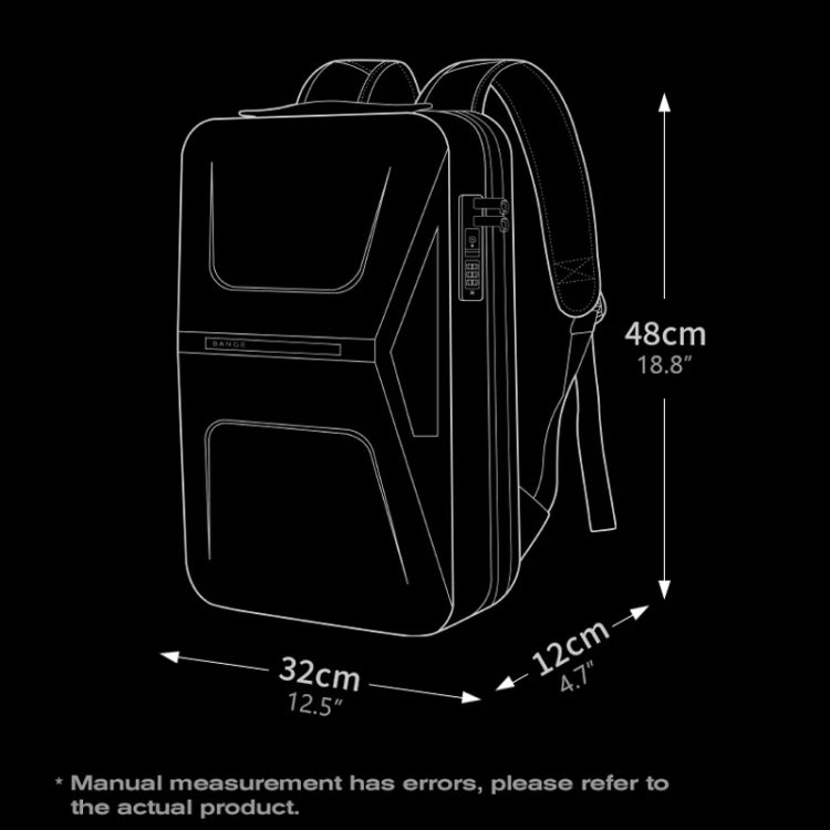 BANGE BG-3005 Hard Shell Men Backpack Laptop Personalised Shoulder Bag(Titanium Gold)