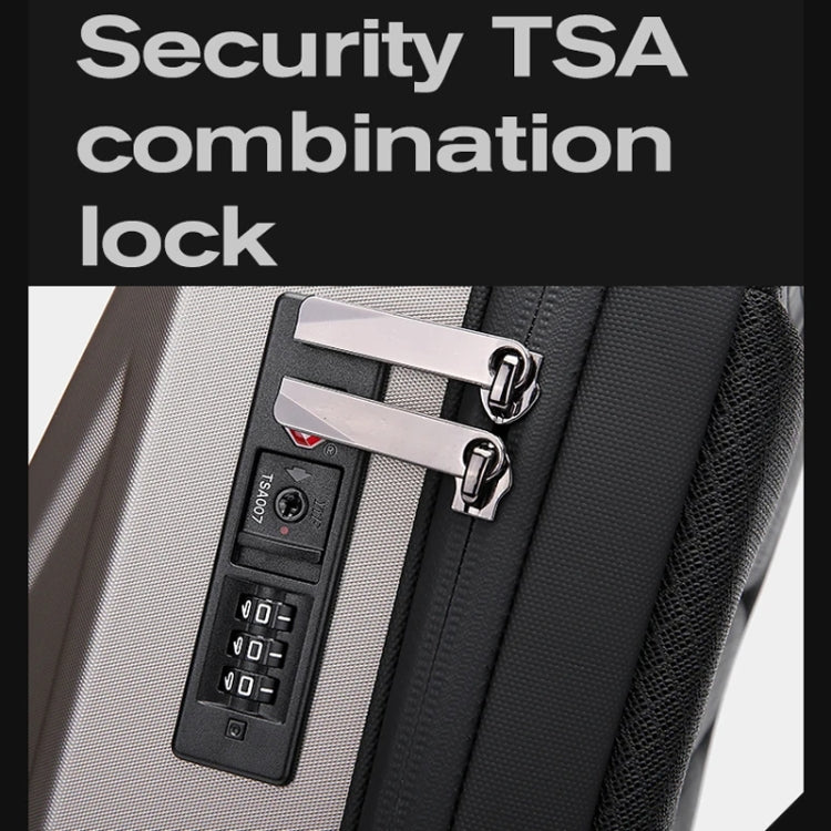 BANGE BG-3005 Hard Shell Men Backpack Laptop Personalised Shoulder Bag(Titanium Gold)