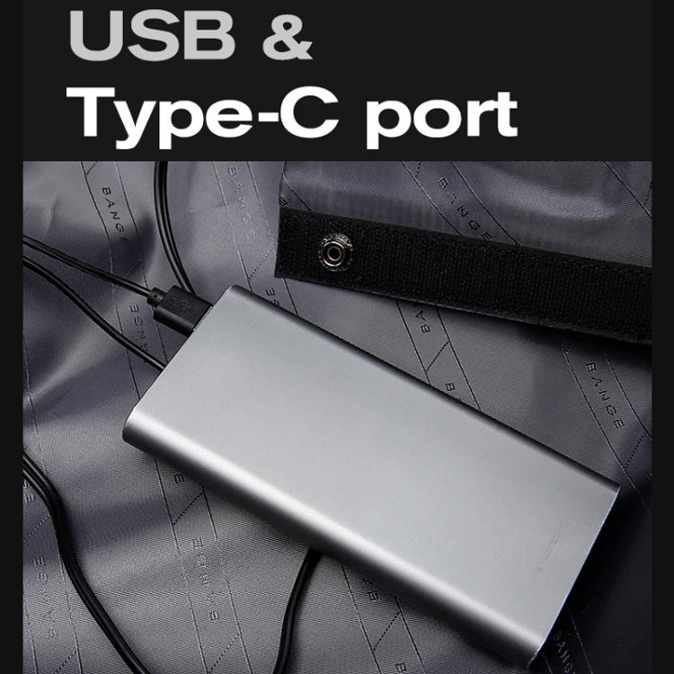 BANGE BG-3005 Hard Shell Men Backpack Laptop Personalised Shoulder Bag(Black)