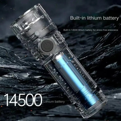 E-SMARTER SD-13 3 Holes Outdoor Portable Torch Metal Pen Clip Light Lightweight Mini Pocket Rechargeable Emergency Flashlight