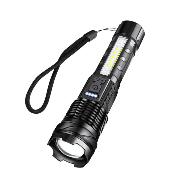 E-SMARTER A76 Telescopic Zoom COB Side Light Strong Light Torch, Style: P50 Bulb