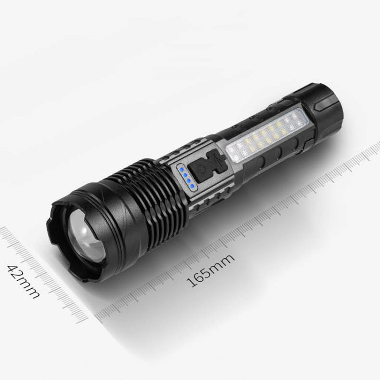 E-SMARTER A76 Telescopic Zoom COB Side Light Strong Light Torch, Style: P50 Bulb
