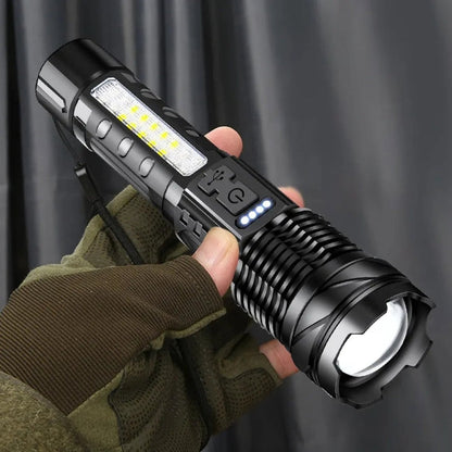 E-SMARTER A76 Telescopic Zoom COB Side Light Strong Light Torch, Style: P50 Bulb