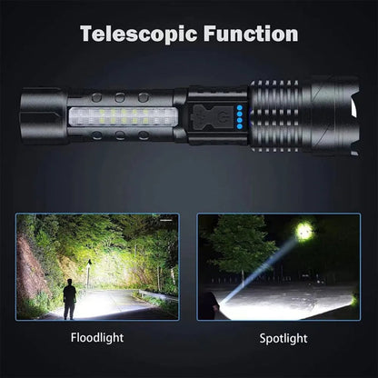 E-SMARTER A76 Telescopic Zoom COB Side Light Strong Light Torch, Style: P50 Bulb