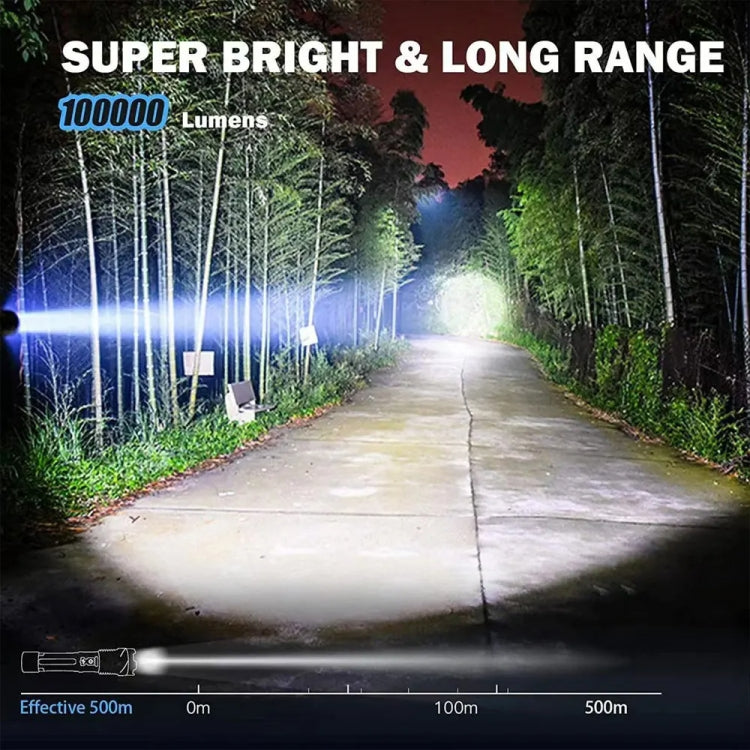 E-SMARTER A76 Telescopic Zoom COB Side Light Strong Light Torch, Style: P50 Bulb