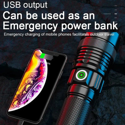 E-SMARTER A55 Outdoor High Brightness Laser Flashlight Telescopic Zoom Long Range Torch