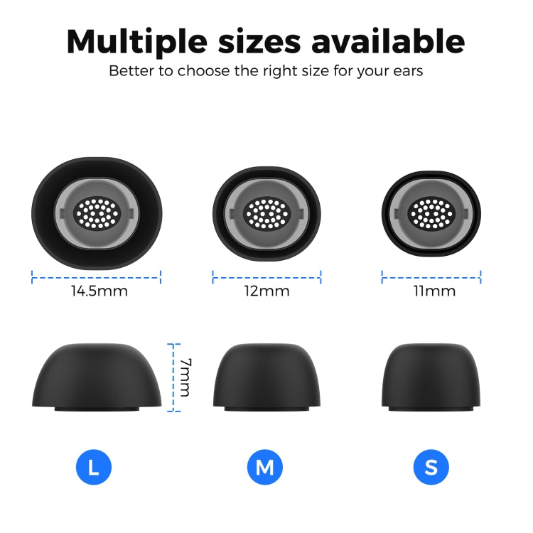 For Samsung Galaxy Buds3 Pro AhaStyle WG173 Earphone Silicone Earbuds, Size: S+M+L(White)