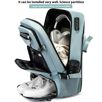 BANGE BG-1810 Travelling Shoulder Bag Large Capacity Lightweight Multifunctional Luggage Bag(Light Blue)