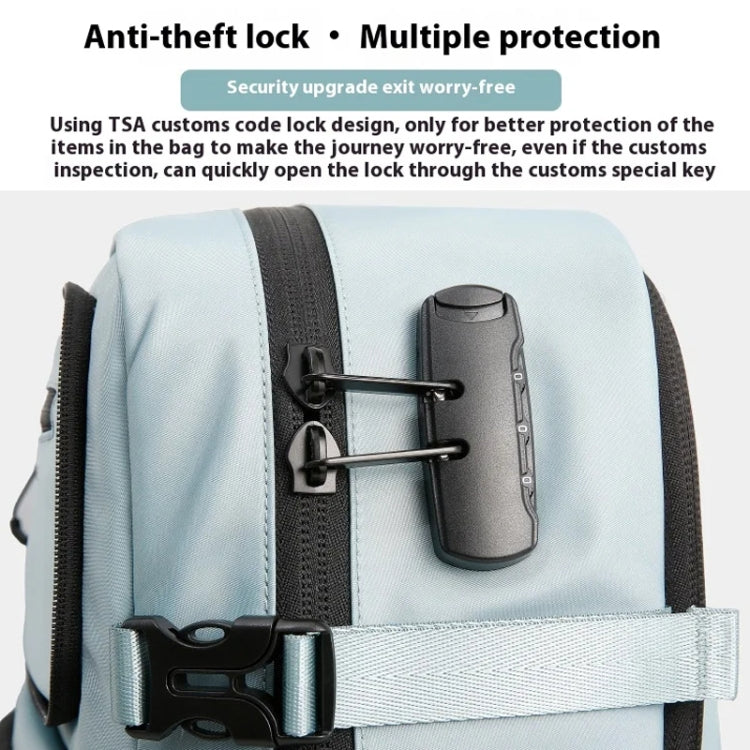 BANGE BG-1810 Travelling Shoulder Bag Large Capacity Lightweight Multifunctional Luggage Bag(Light Blue)