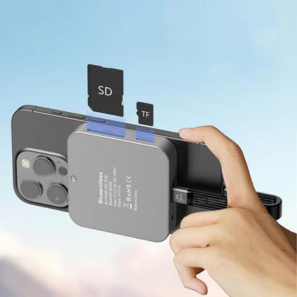 Blueendless HUB magnétique 8-en-1 avec boîtier SSD M.2 NVMe/SATA (HDMI+PD100W+USB-C/Type-C 3.2+USB-A 3.2+SD+TF+AUX)