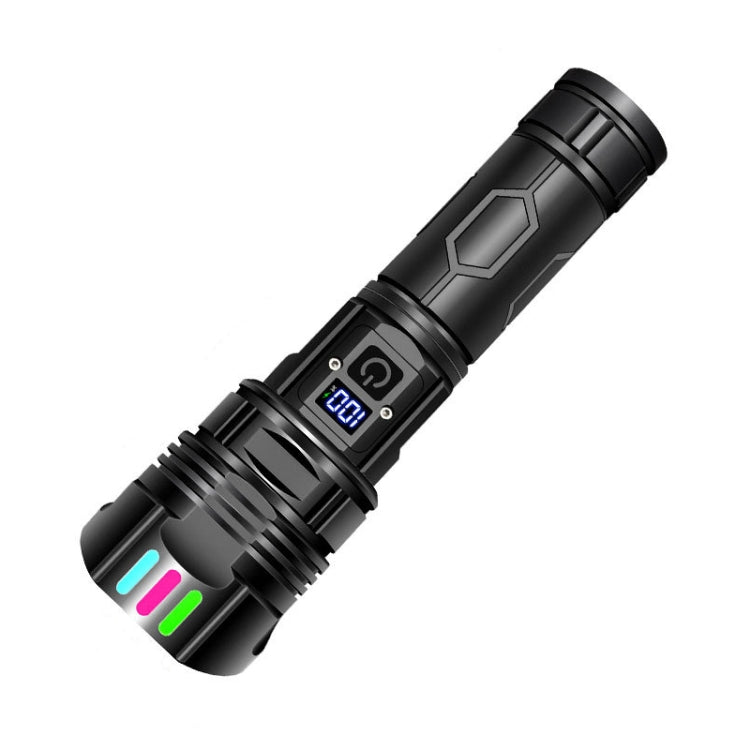 E-SMARTER A08 Flat Port Digital Display Fluorescent Strip Flashlight High Power LED Strong Light Flashlight(Battery Not Included)
