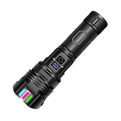 E-SMARTER A08 Flat Port Digital Display Fluorescent Strip Flashlight High Power LED Strong Light Flashlight(Battery Not Included)