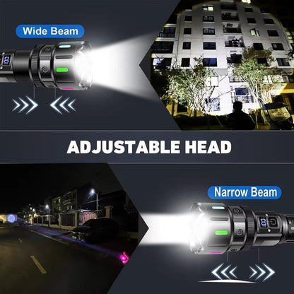 E-SMARTER A08 Flat Port Digital Display Fluorescent Strip Flashlight High Power LED Strong Light Flashlight(Battery Not Included)