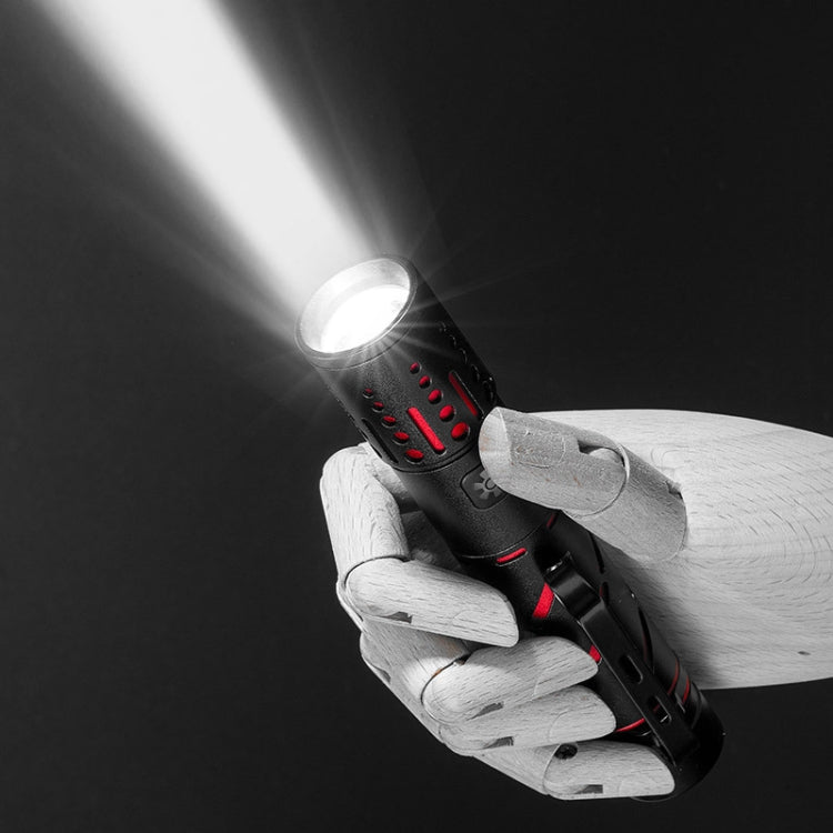 E-SMARTER XQ-S50 Mini Laser Flashlight Retractable Zoom Pen Clip LED Emergency Overhaul Flashlight(Battery Not Included)