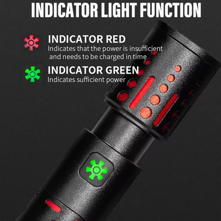 E-SMARTER XQ-S50 Mini Laser Flashlight Retractable Zoom Pen Clip LED Emergency Overhaul Flashlight(Battery Not Included)