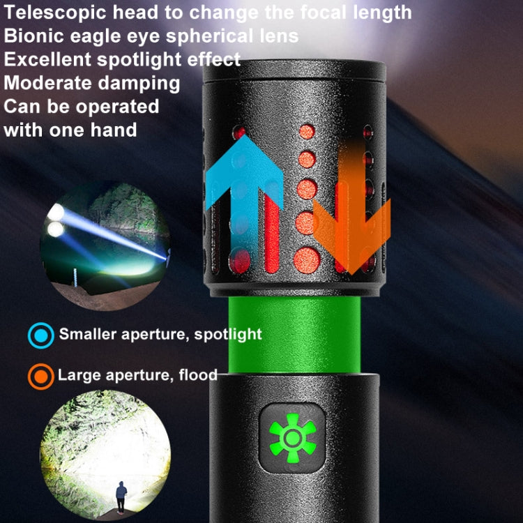 E-SMARTER XQ-S50 Mini Laser Flashlight Retractable Zoom Pen Clip LED Emergency Overhaul Flashlight(Battery Not Included)