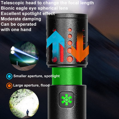 E-SMARTER XQ-S50 Mini Laser Flashlight Retractable Zoom Pen Clip LED Emergency Overhaul Flashlight(Battery Not Included)