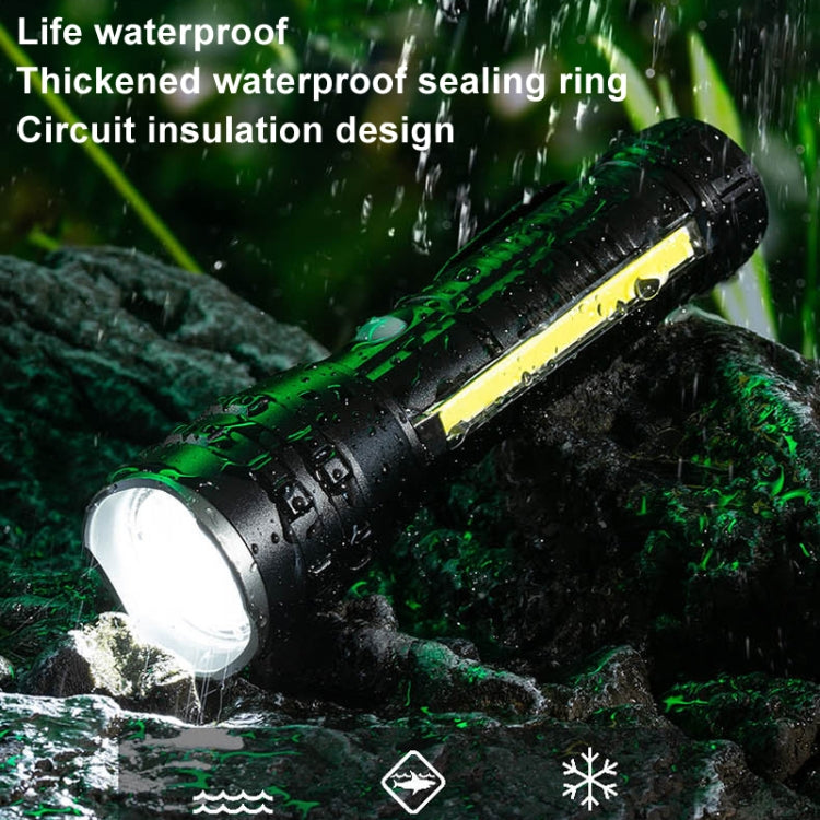 E-SMARTER P27 Pen Clip Strong Light Flashlight Laser Wick High Bright Side Light Outdoor Emergency Adventure Flashlight(Battery Not Included)