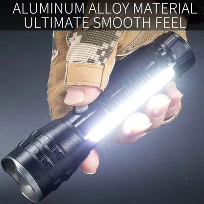 E-SMARTER P27 Pen Clip Strong Light Flashlight Laser Wick High Bright Side Light Outdoor Emergency Adventure Flashlight(Battery Not Included)