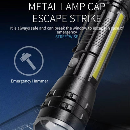 E-SMARTER P27 Pen Clip Strong Light Flashlight Laser Wick High Bright Side Light Outdoor Emergency Adventure Flashlight(Battery Not Included)