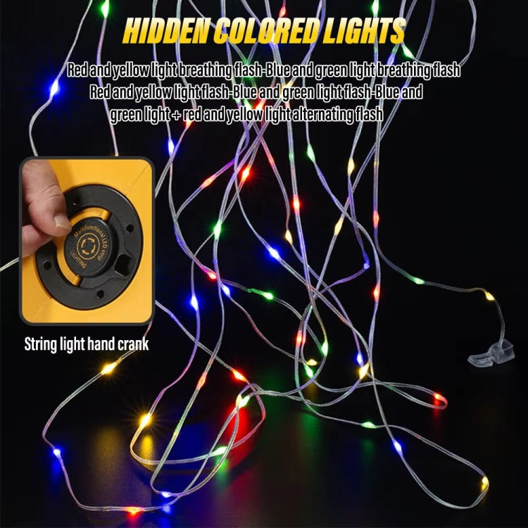 E-SMARTER 8W5205-2 Small Carrying Light With RGB Colorful Lamps Outdoor Cycling Searchlight(Yellow)