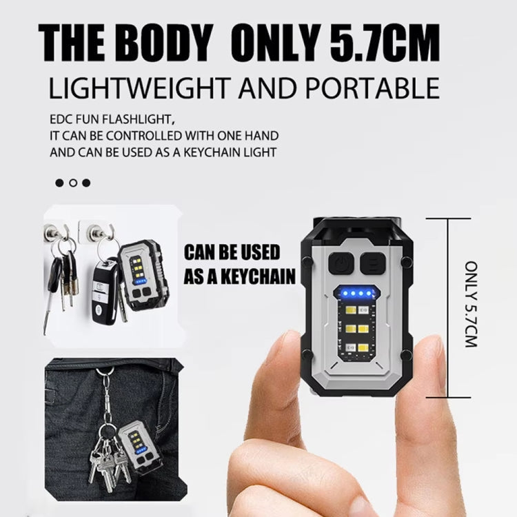 E-SMARTER YSD01 Outdoor Portable Mini Keychain Light Magnetic Anti Loss Auto Repair Light(Black)