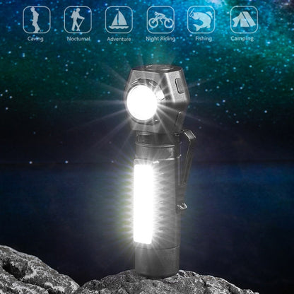 E-SMARTER KX212 Aluminium Alloy USB Rechargeable COB Flashlight Strong Light Long Shot Headlamp LED Camping Light