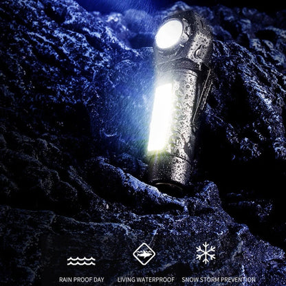 E-SMARTER KX212 Aluminium Alloy USB Rechargeable COB Flashlight Strong Light Long Shot Headlamp LED Camping Light