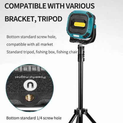 E-SMARTER W895-1 COB Portable Rechargeable Floodlight Work Light, Battery Not Included(Yellow)