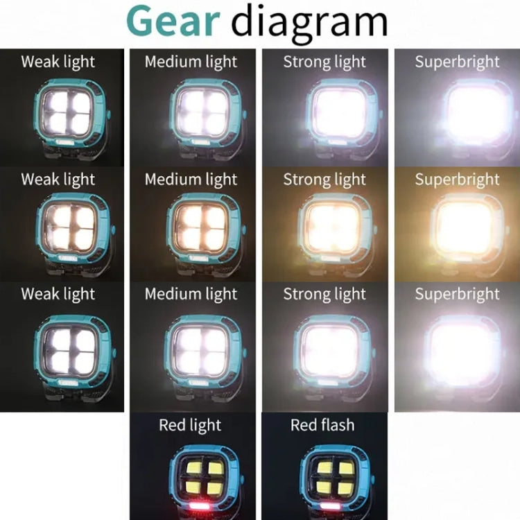 E-SMARTER W894-1 COB Magnetic Projector Work Light Emergency Portable Bright Flashlight(Yellow)