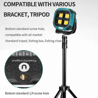 E-SMARTER W894-1 COB Magnetic Projector Work Light Emergency Portable Bright Flashlight(Yellow)