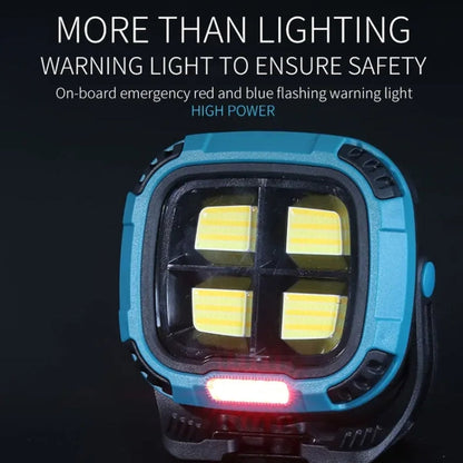 E-SMARTER W894-1 COB Magnetic Projector Work Light Emergency Portable Bright Flashlight(Blue)