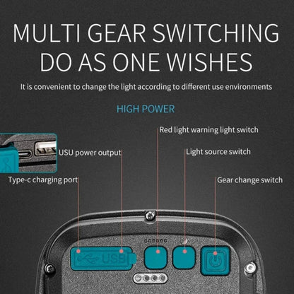 E-SMARTER W894-1 COB Magnetic Projector Work Light Emergency Portable Bright Flashlight(Yellow)