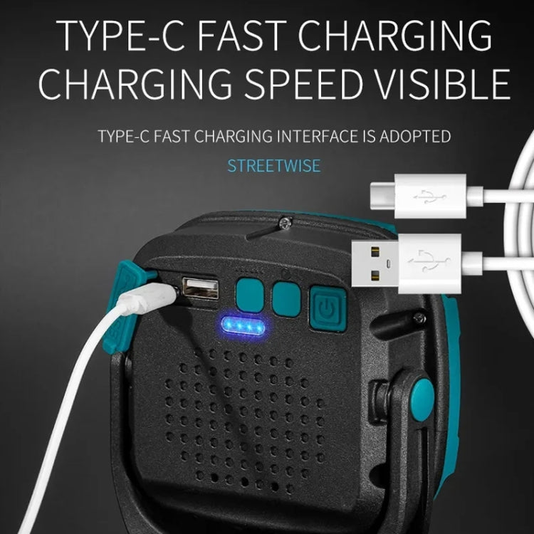 E-SMARTER W894-1 COB Magnetic Projector Work Light Emergency Portable Bright Flashlight(Yellow)