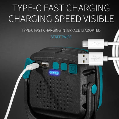 E-SMARTER W894-1 COB Magnetic Projector Work Light Emergency Portable Bright Flashlight(Yellow)