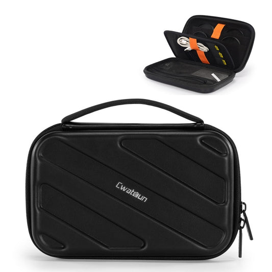 Cwatcun D163 Accessoires de Photographie Organisateur EVA Coque Rigide Anti-chute Embrayage Portable Sac Numérique (Noir)