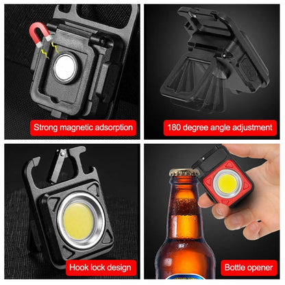 E-SMARTER W5134 Mini LED Glow Torch Strong Light Portable Keychain Light(Black)