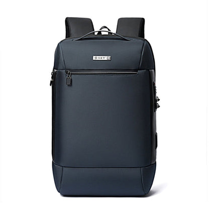 SKV B20453 Hommes Sac à Dos Multifonctionnel Business Décontracté Double Épaule Grande Capacité pour Ordinateur Portable (Bleu)