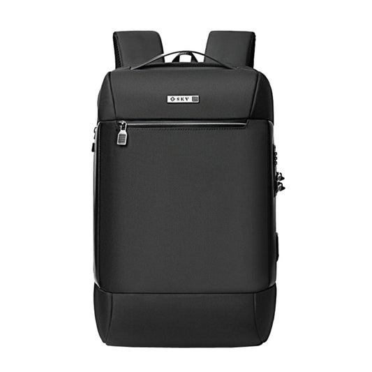 SKV B20453 Sac à dos pour ordinateur portable de grande capacité, multifonctionnel, décontracté et professionnel, pour hommes (noir)